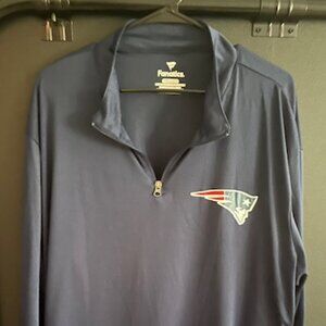 New England Patriots Fanatics Quarter-Zip Top 3XL — Long Sleeve Poly